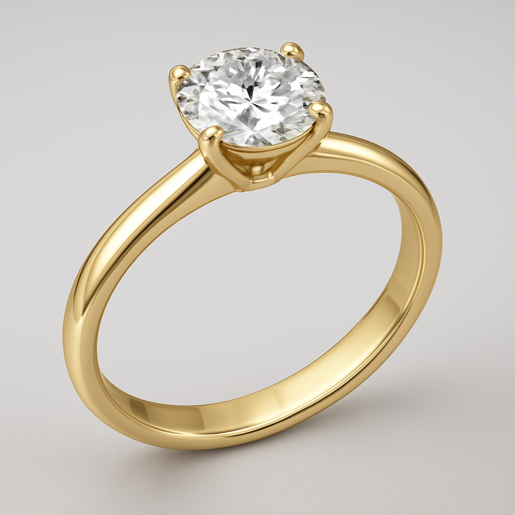 Anillo de compromiso diseñado en archivo STL para joyería